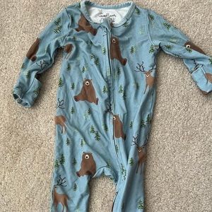 Caden Lane Forest Friends Zipper Footie